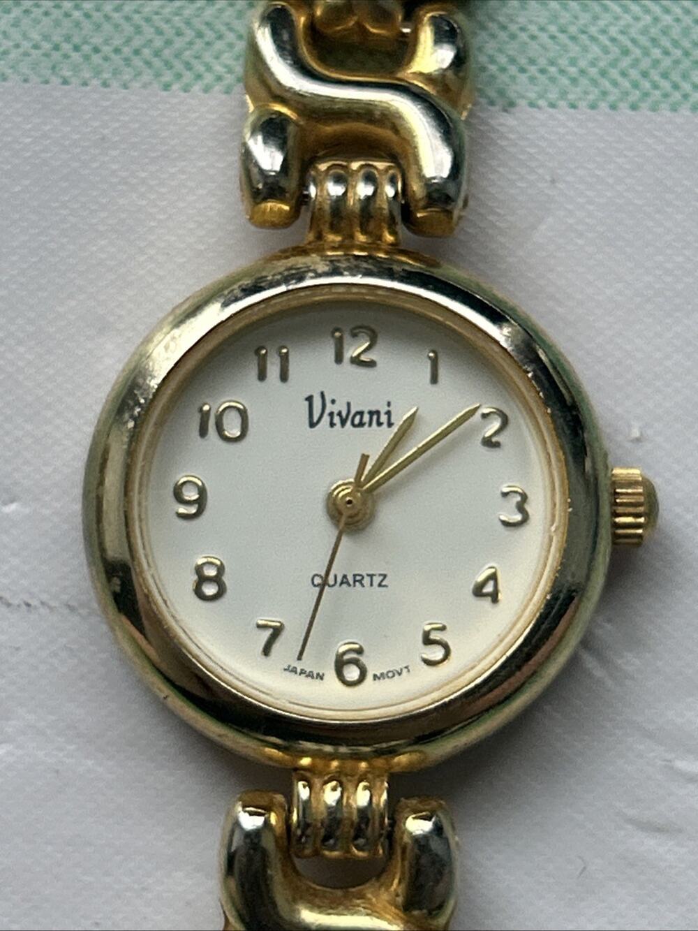 Vivani Gold Tone White Dial Women’s Quartz Watch